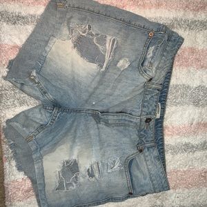 Denim Distressed Shorta